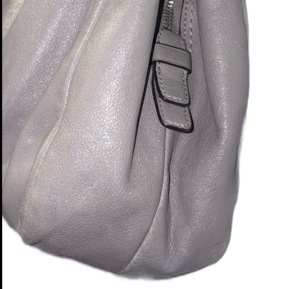 Coach Madison Maggie All Leather Hobo Style Shoulder Bag In Grey - Picture 7 of 16